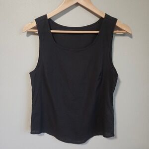 Farm Rio Tank Top Size XXS Black Cotton Sleeveless Shell Capsule Minimal Basic